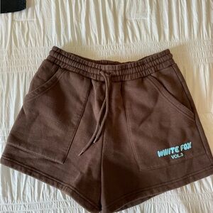 Brown Athletic Shorts Soft Cotton Material